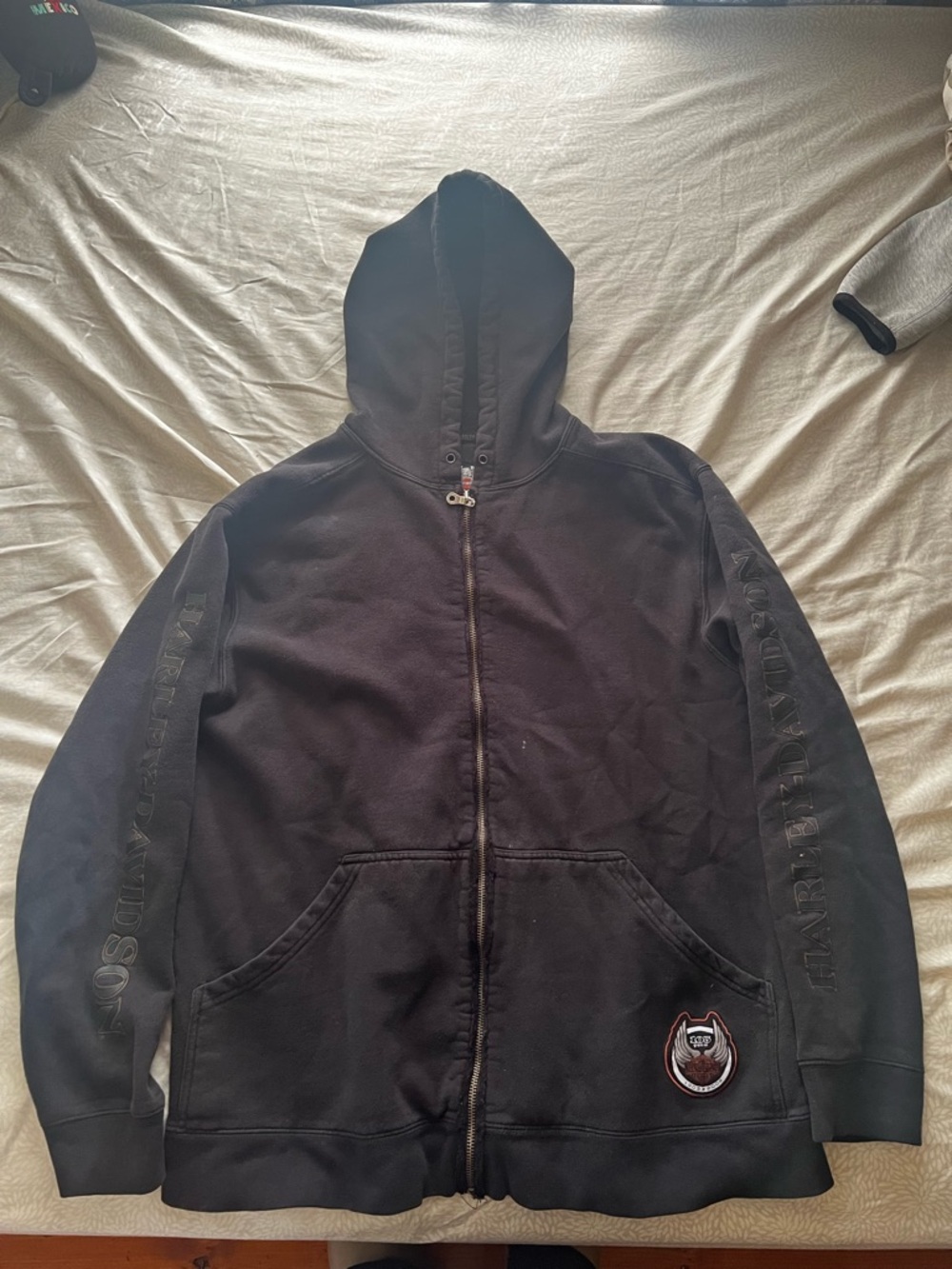 Black Harley-Davidson zip up hoodie